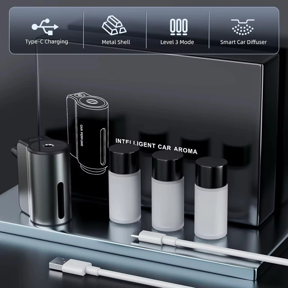 USB Car Essential Oil Diffuser β Rechargeable Air Freshener, 3 Modes - Image 16